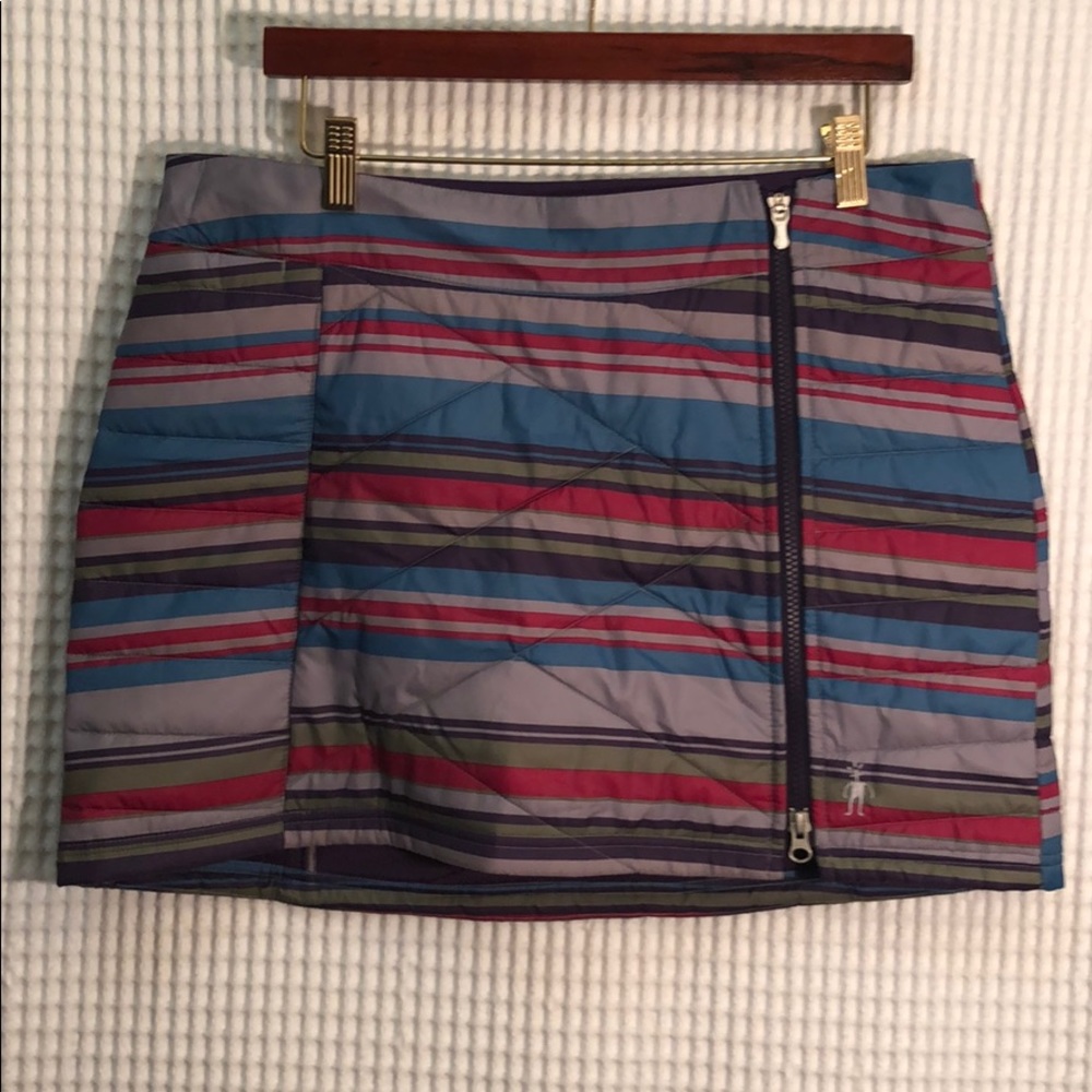 Striped Smartwool Quilted Mini Skirt in Multi Color